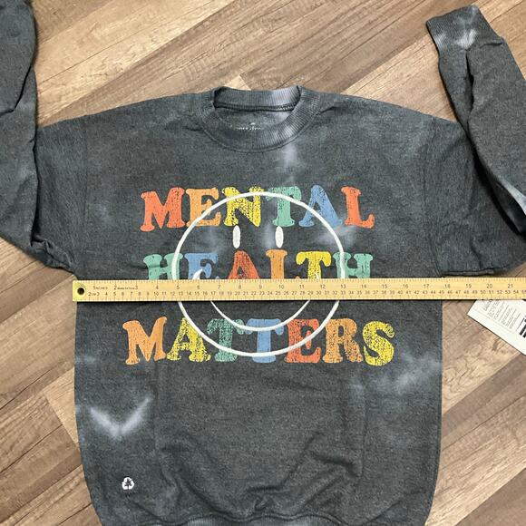 Urban Outfitters Desert Dreamer Mental Health Matters Sweatshirt Gray Sze XS NWT - Picture 3 of 7
